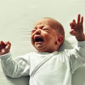 baby crying loudly