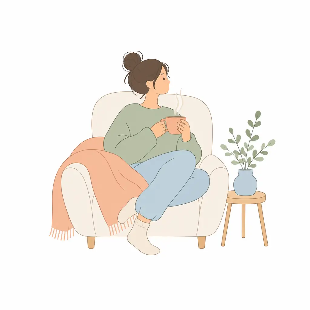 Tired parent taking a calm moment while holding their baby