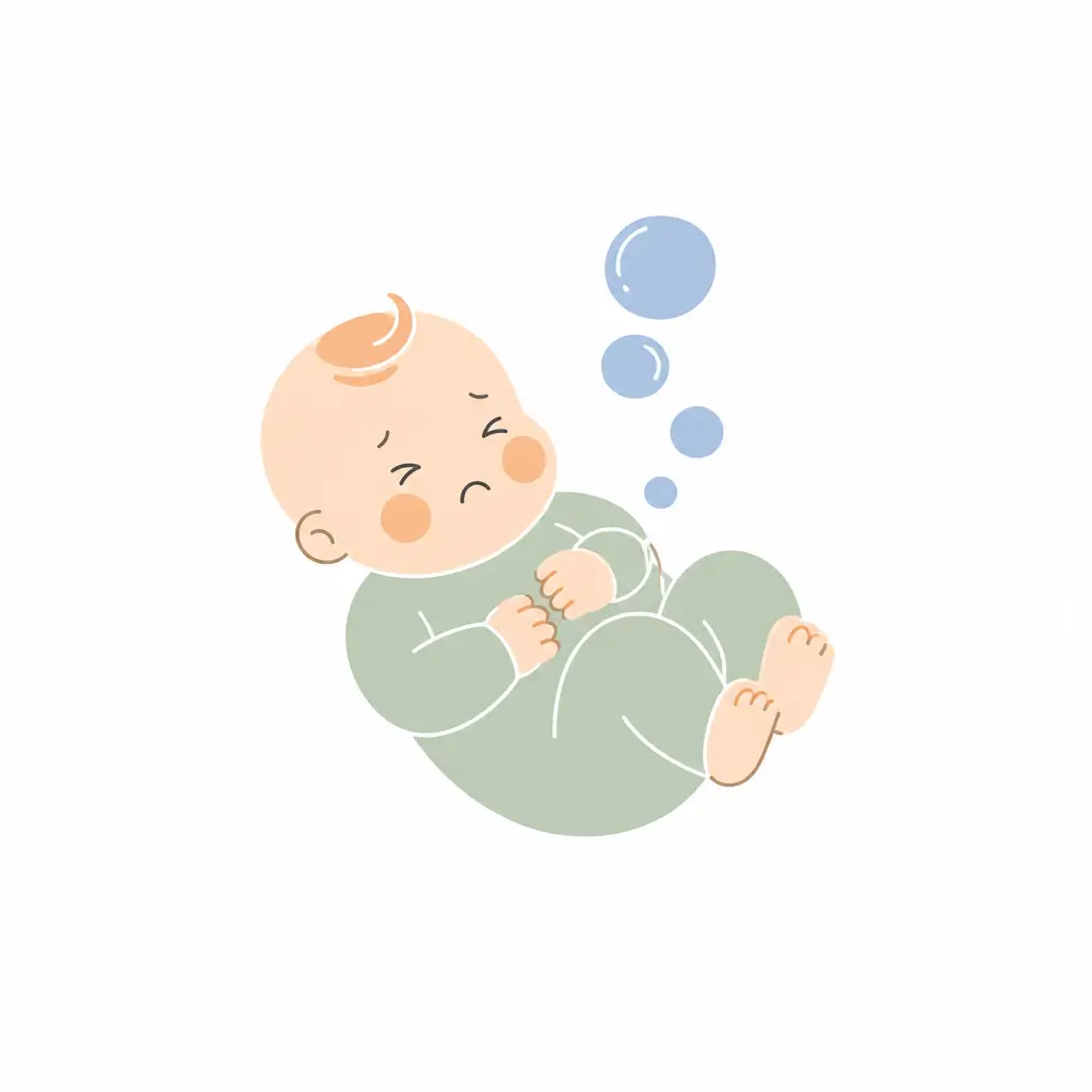 Trapped wind from feeding as a cause of colic
