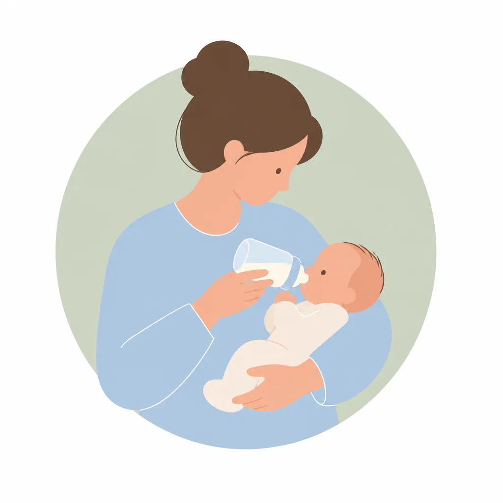 Feeding a newborn upright to prevent gas build-up