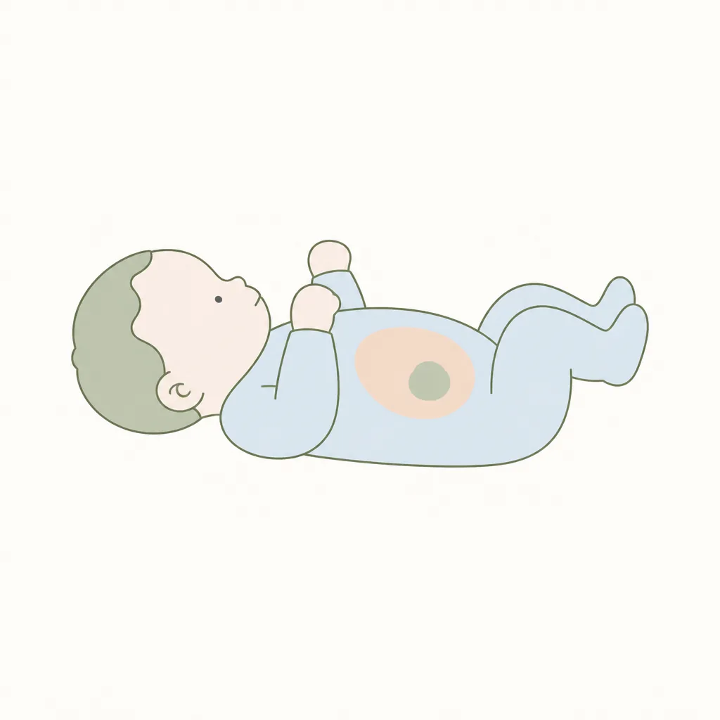 Trapped wind: a bubble of air held in a baby's gut